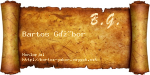 Bartos Gábor névjegykártya